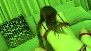 slender busty babe gets fucked in hot spring, squirts endlessly, then creampie round two.