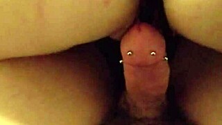 wife teases hard cock in playful moment