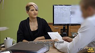 Czech Milf Rides Creditor For Sex At Work Casting!