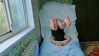 twerking sissy crossdresser shows off big white ass and long sexy legs