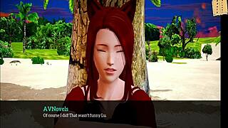 my new family episode with redhead amateur showing small tits in homemade erotic cartoon