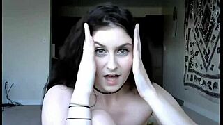 Hairy brunette on chaturbate webcam masturbation