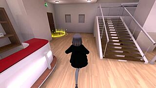 Sereka Exposes in Naked Coat Outdoors