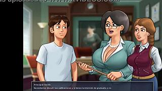 Summertime saga chapter 1 features judith's friend in blonde brunette game