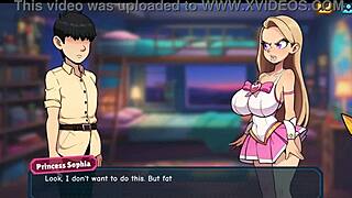 Princess Sophia's hentai game: Brat princess undresses