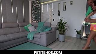 petitehoe teen gets dildo from neighbor