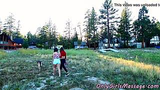 i seduce busty lesbians during massage, licking their pussies