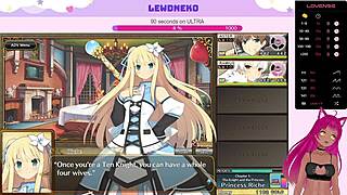 Vtuber Lewdneko Plays Evenicle Part 3 with Cute Anime Creampie Moaning