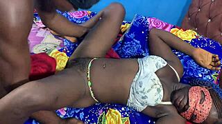 Black teacher and her young student in sexy moments