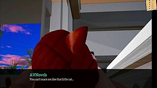 my new family episode with redhead amateur showing small tits in homemade erotic cartoon