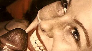 Vintage london lantern in dark interracial retro scene