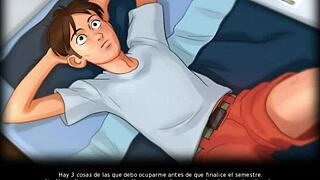 Summertime saga chapter 1 features judith's friend in blonde brunette game