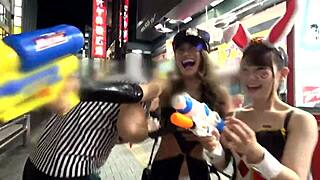 Sexy Police And Bunny Capture Halloween Party!