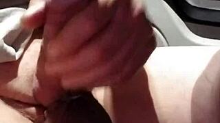 jerkoff cum cockring stroking