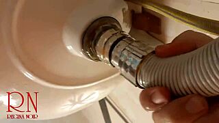 hey plumber, check this housewife with no panties seducing you