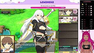 Vtuber Lewdneko Plays Evenicle Part 3 with Cute Anime Creampie Moaning