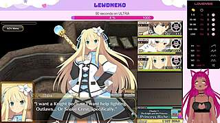 Vtuber Lewdneko Plays Evenicle Part 3 with Cute Anime Creampie Moaning