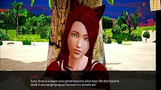 my new family episode with redhead amateur showing small tits in homemade erotic cartoon