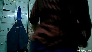 Hey, wanna see how horny Lily, the Tamil maid, fingers herself in the bathroom?