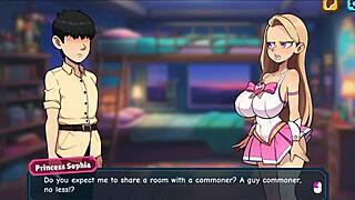 Princess Sophia's hentai game: Brat princess undresses