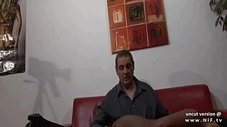 French couple tries anal on casting couch.