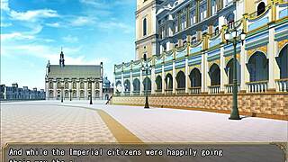 In this anime hentai game, the princess knight suffers an obscene defeat once more