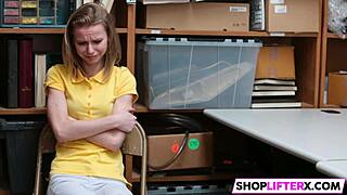 Shoplifting Catarina Punished With Big Cock Slam