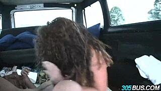 Braces Teen with Curly Hair Fucked Hard on Bus! Can She Take More Reality Sex?