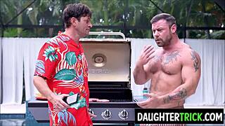 I'm so torn about BBQin' and swapping stepdaughters for wild fun. It feels wrong yet thrilling!