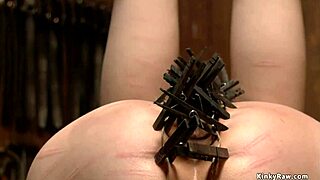 Slave Zippered Tight on Device Bondage Setup