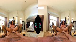 vrhush busty milf nikki benz craves your big cock in lingerie while riding and blowing