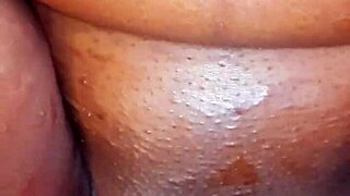 Kenyan housewife Sameeha enjoys a deep anal creampie in private