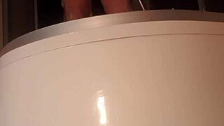 intense shower fetish where cock gets bathed boldly in the single shower scene