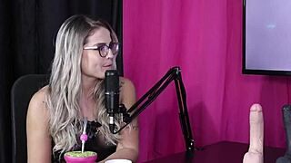 Beautiful Brazilian teen receives proposal to start channel, ignoring partner's activities.