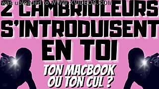 Two burglars ready to take you in double penetration, wanna listen?