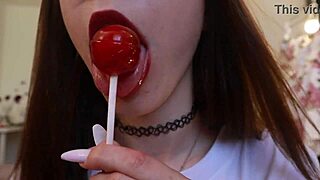 Nothing unusual, just sucking a lollipop