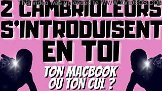 Two burglars ready to take you in double penetration, wanna listen?