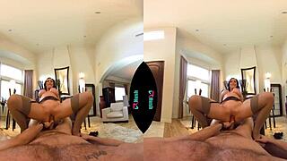 vrhush busty milf nikki benz craves your big cock in lingerie while riding and blowing