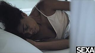 wow, beautiful black brazilian babe rides cock after coffee in kitchen!