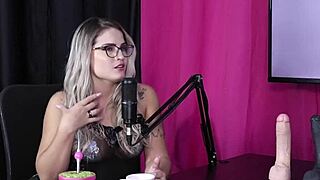 Beautiful Brazilian teen receives proposal to start channel, ignoring partner's activities.