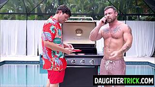 I'm so torn about BBQin' and swapping stepdaughters for wild fun. It feels wrong yet thrilling!