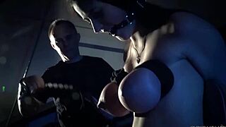 slutty wife in bondage blowjob swallowing cum after punishment