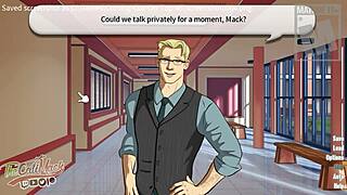 Alex's journey: Sexual harassment by pinching a muscular teacher in 2D animated gay video