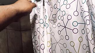 I spy on my cousin showering and then fuck her moaning