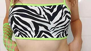 Cumming Through Panties in Shower