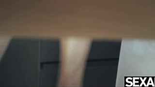 wow, beautiful black brazilian babe rides cock after coffee in kitchen!