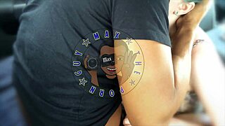 Avery sucks in the backseat then rides for a huge creampie? Public fun! 🚗