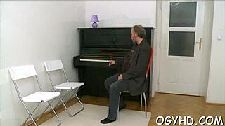 Young Wet Pussy Filled by Old Pecker!