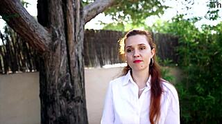 redhead nurse with small tits tries her first x casting. hot!