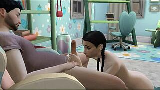 Niece Plays With Uncle's Hard Dick.